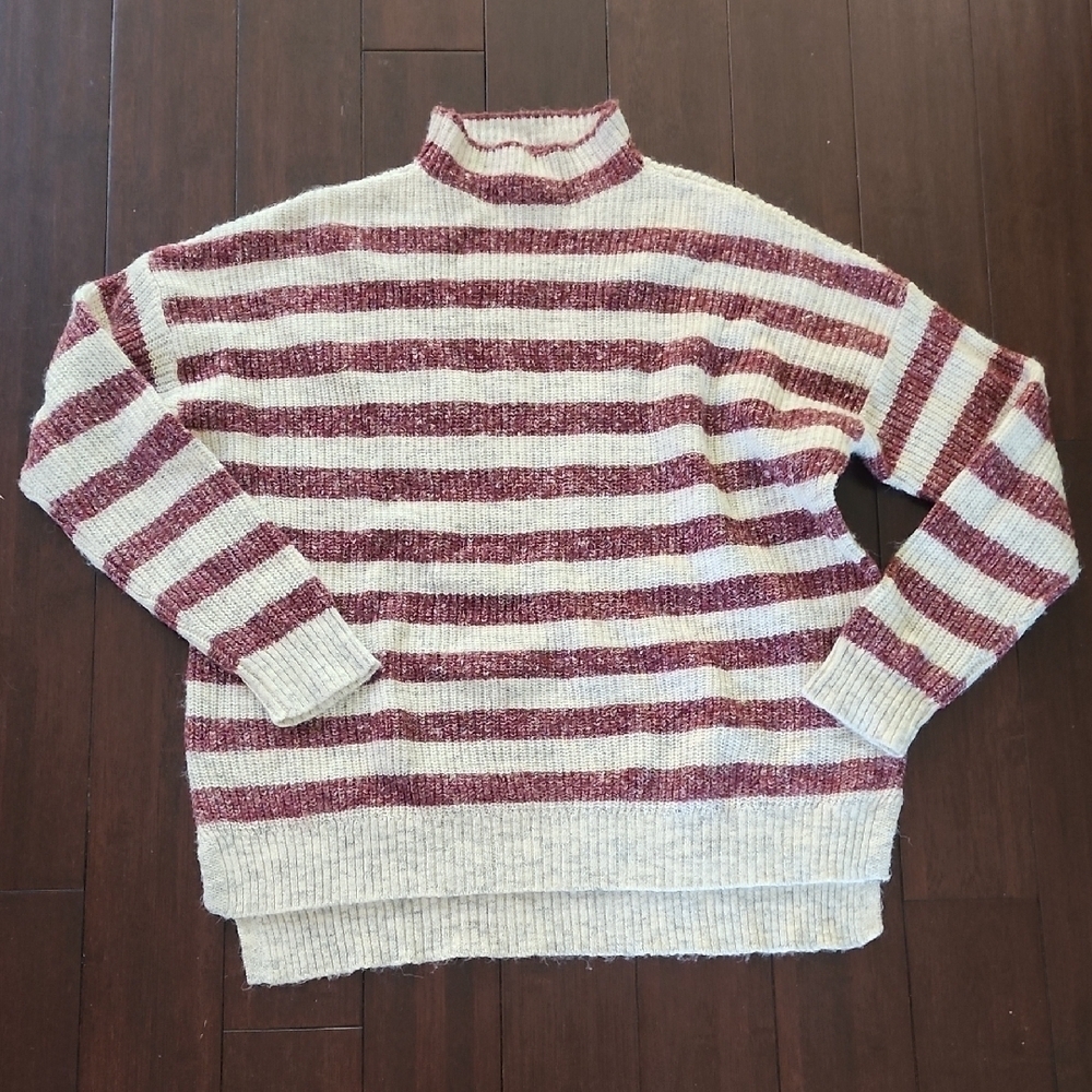 American Eagle Outfitters Striped Turtleneck Sweater